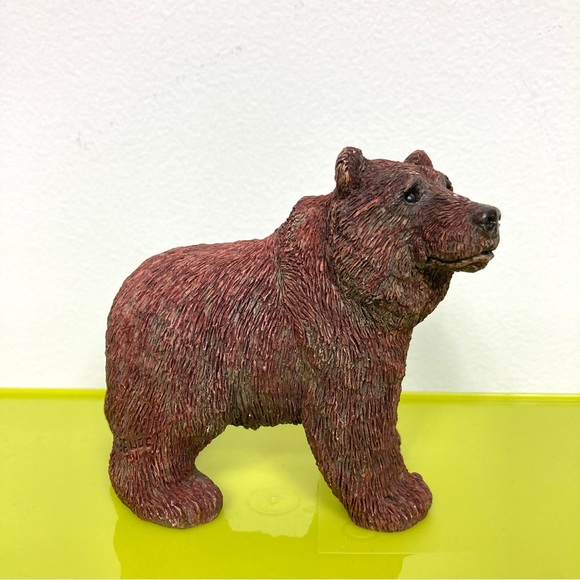 Ceramic Brown Grizzly Bear Figurine - Picture 7 of 7